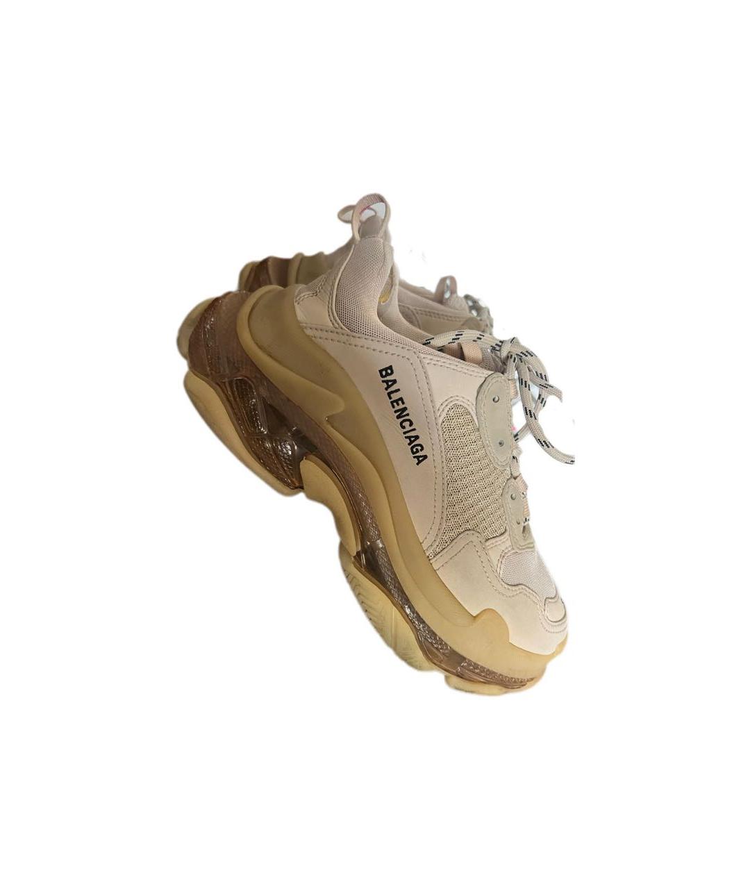 BALENCIAGA Бежевые кроссовки, фото 4