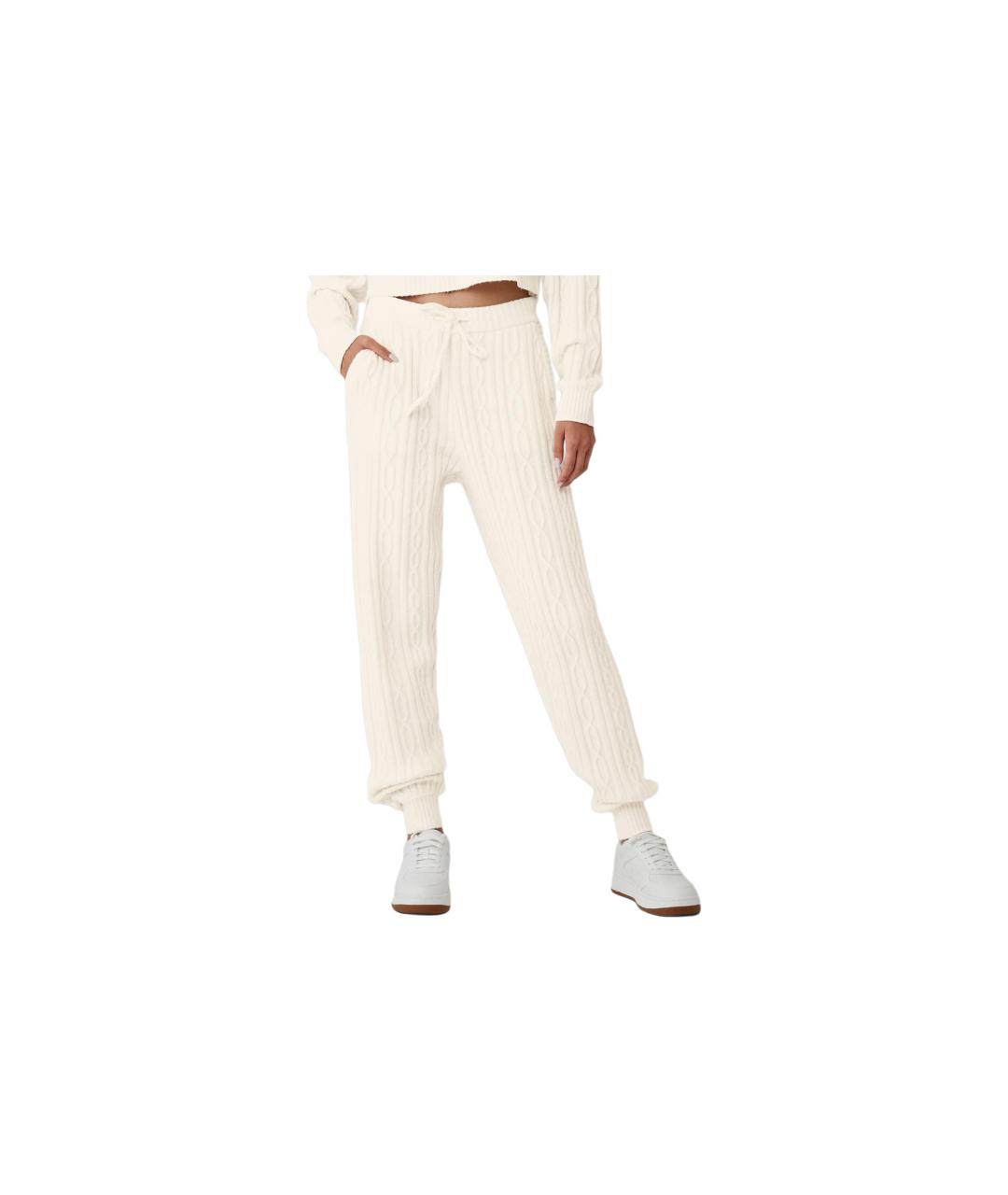 ALO YOGA Белые прямые брюки, фото 4