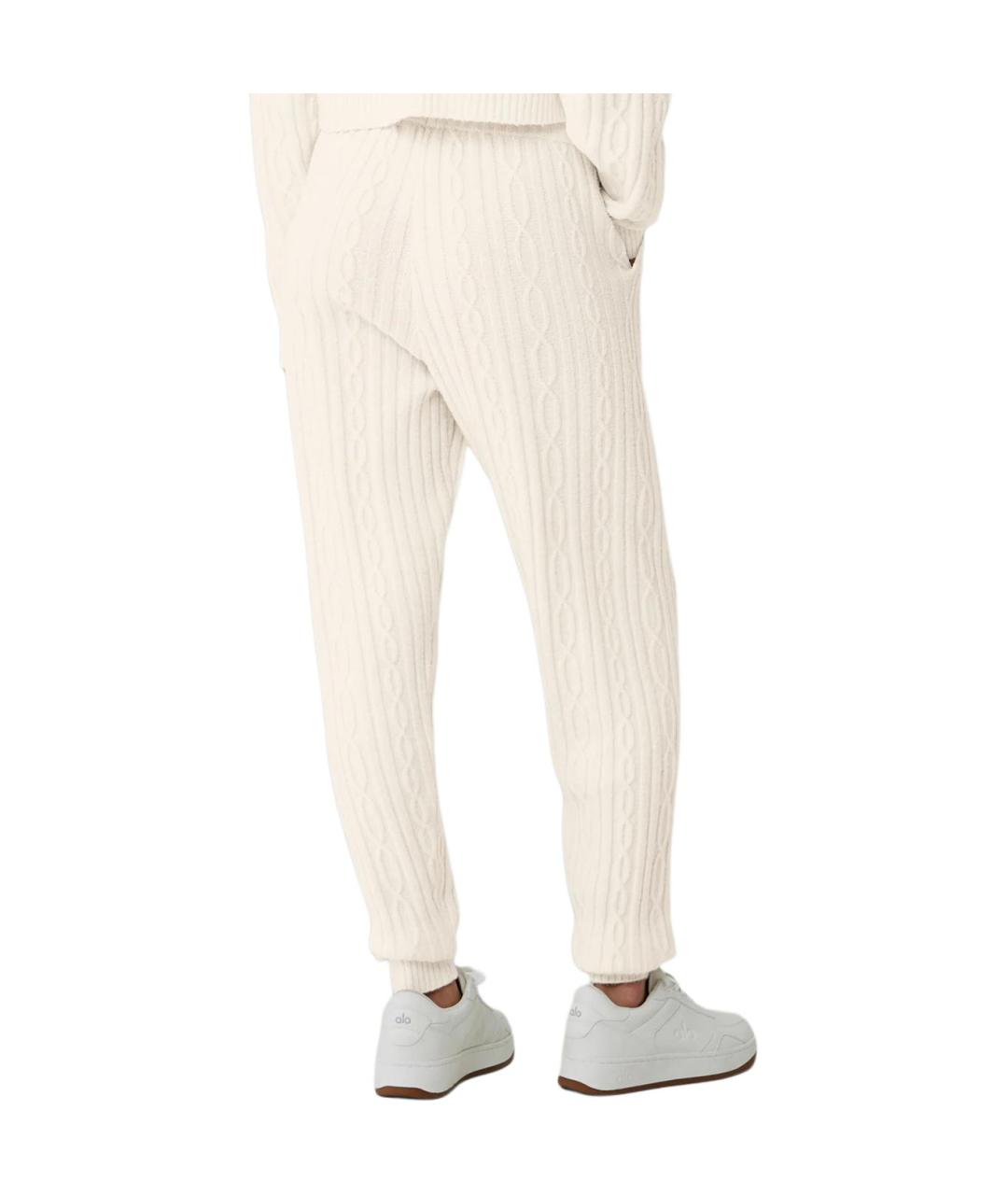 ALO YOGA Белые прямые брюки, фото 2