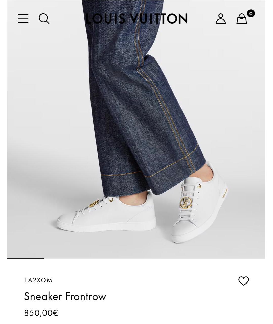 LOUIS VUITTON Белые кожаные кеды, фото 6