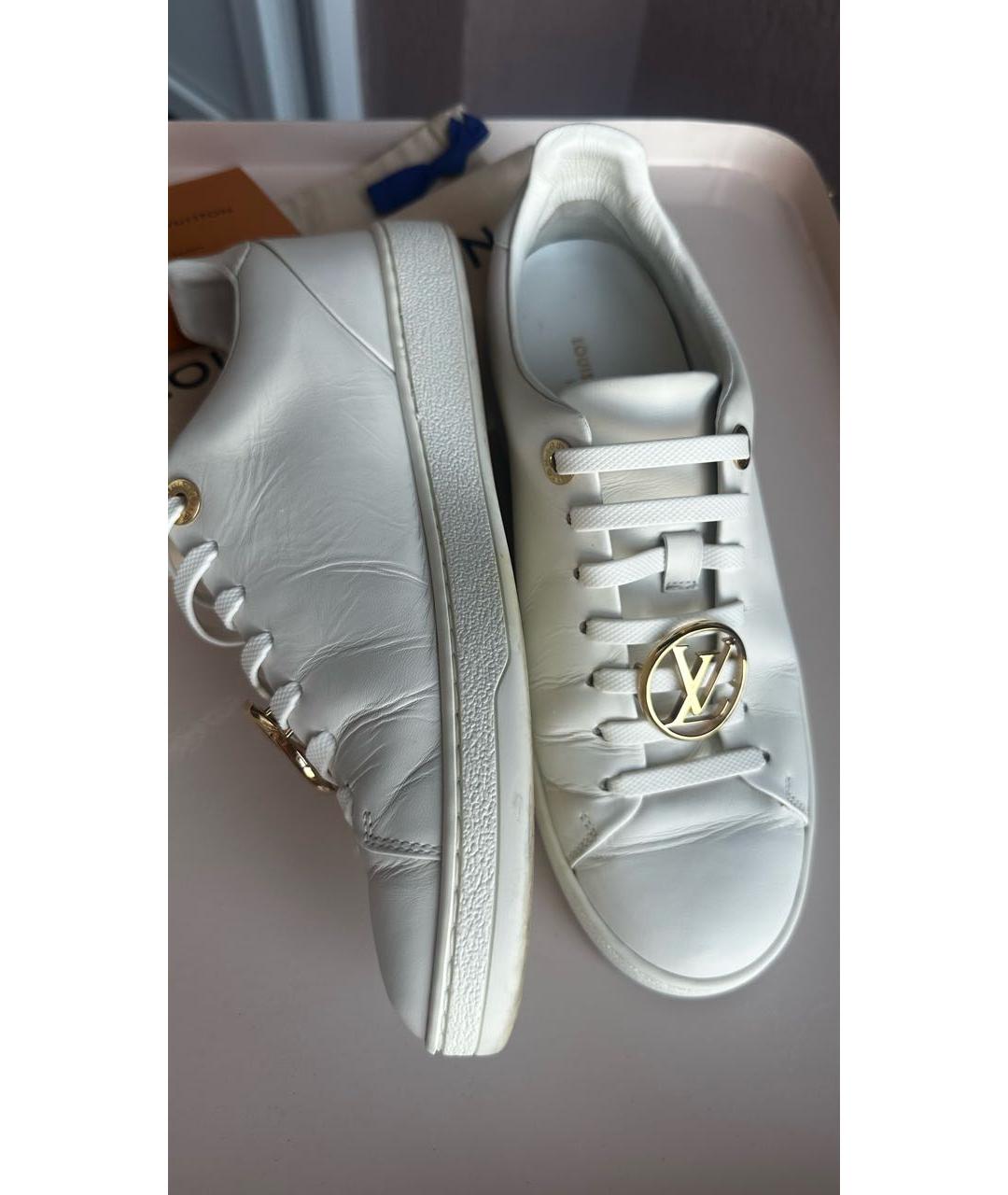 LOUIS VUITTON Белые кожаные кеды, фото 5