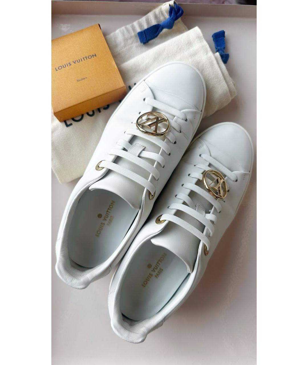 LOUIS VUITTON Белые кожаные кеды, фото 2