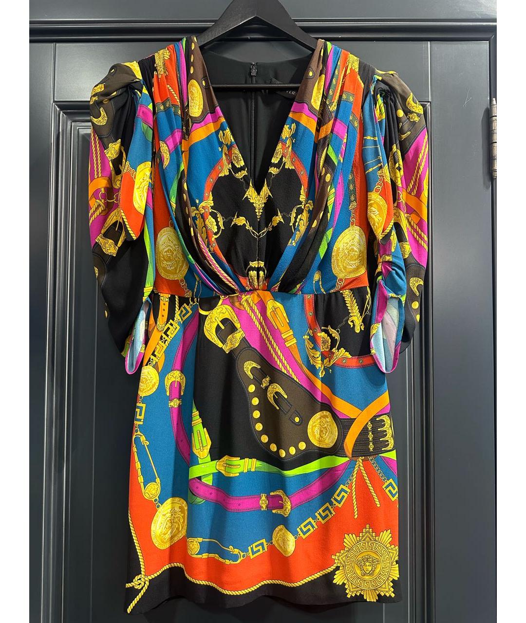 VERSACE Мульти коктейльное платье, фото 2