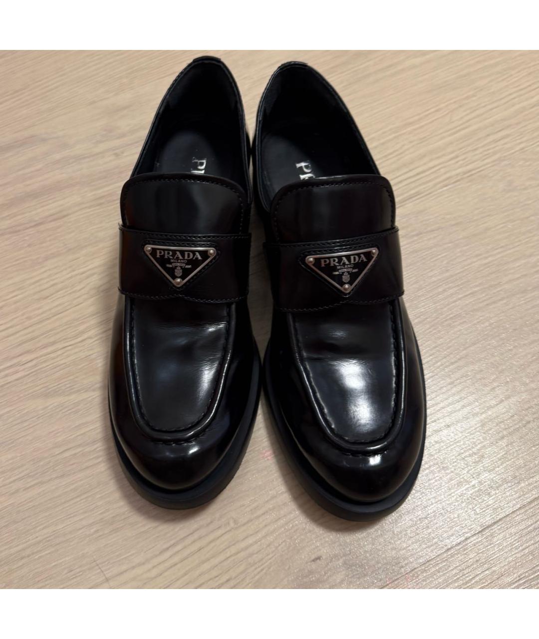 PRADA Черные кожаные лоферы, фото 2