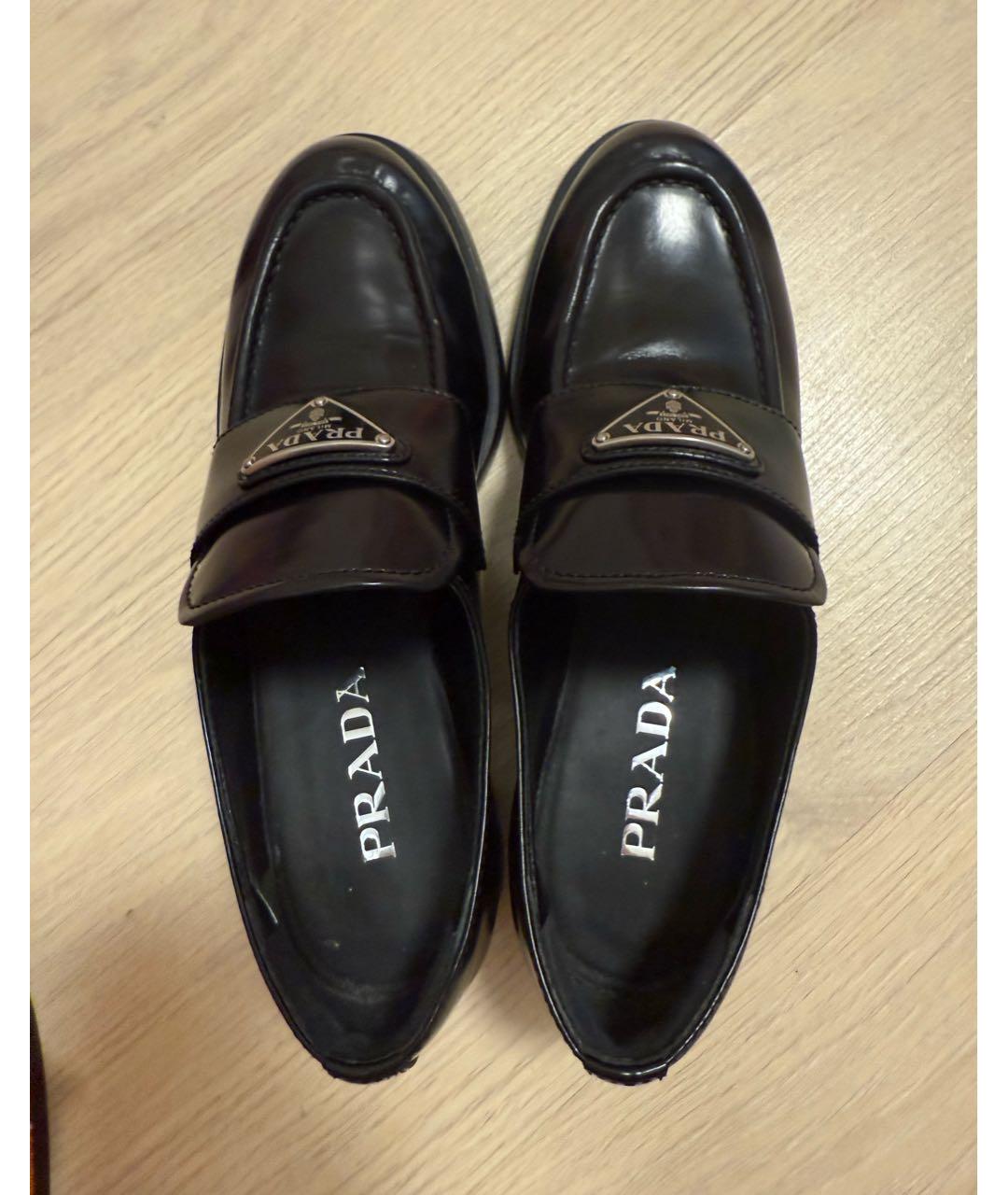 PRADA Черные кожаные лоферы, фото 3
