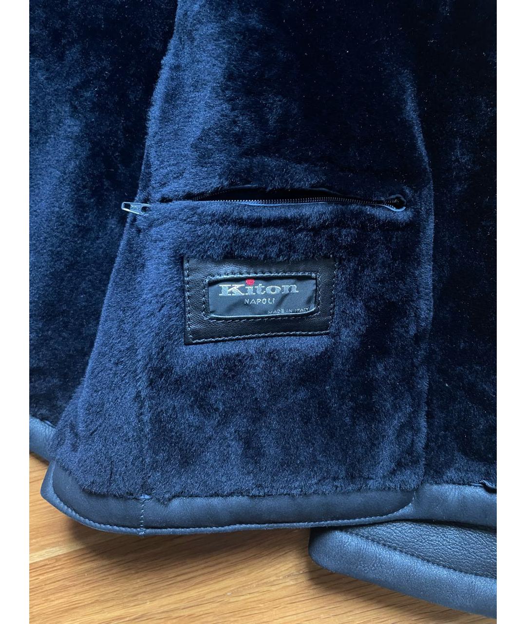 KITON Черная кожаная дубленка/шуба, фото 7