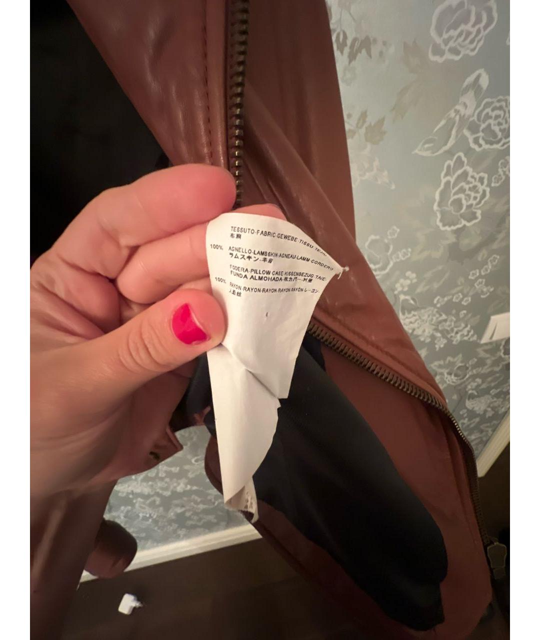 BALENCIAGA Коричневая кожаная куртка, фото 6