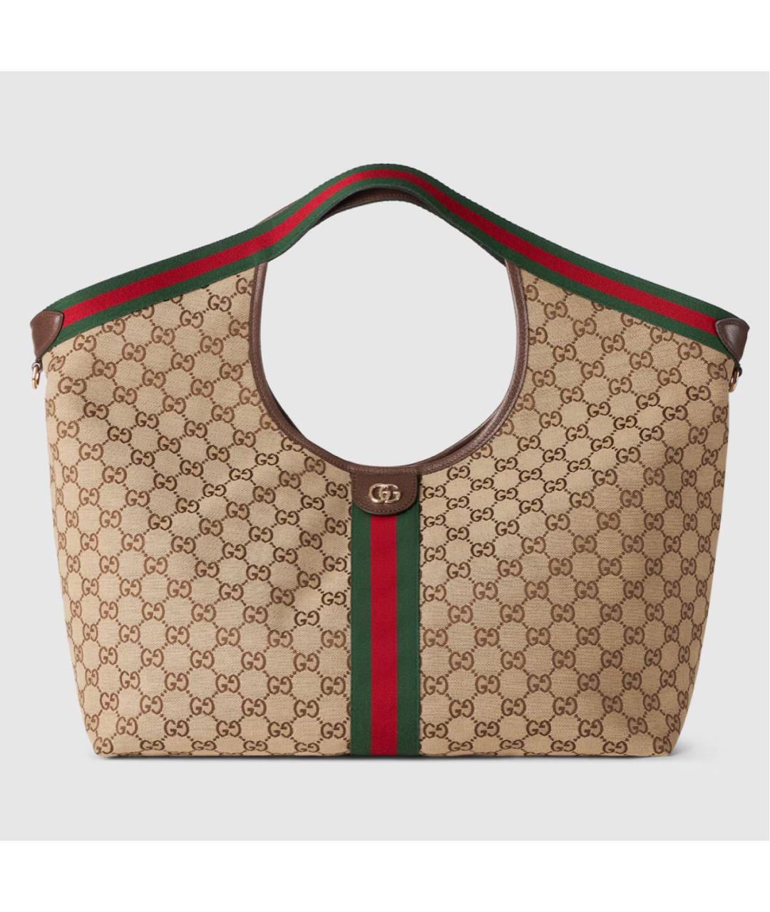 GUCCI Бежевая хлопковая сумка через плечо, фото 9