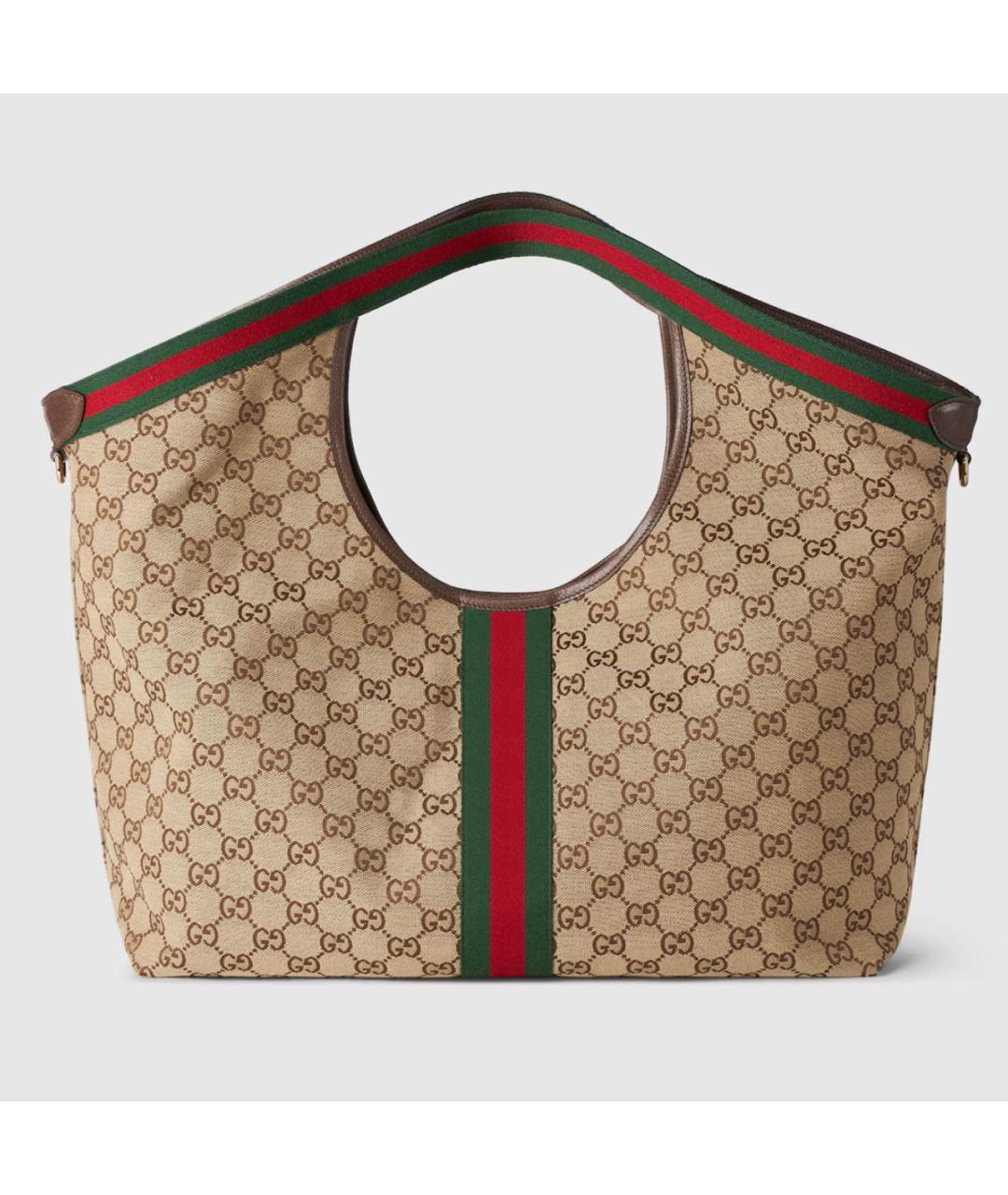 GUCCI Бежевая хлопковая сумка через плечо, фото 5