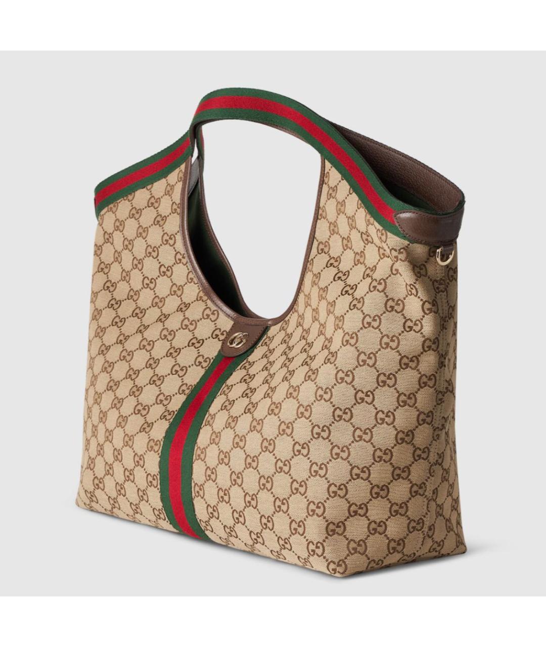 GUCCI Бежевая хлопковая сумка через плечо, фото 2