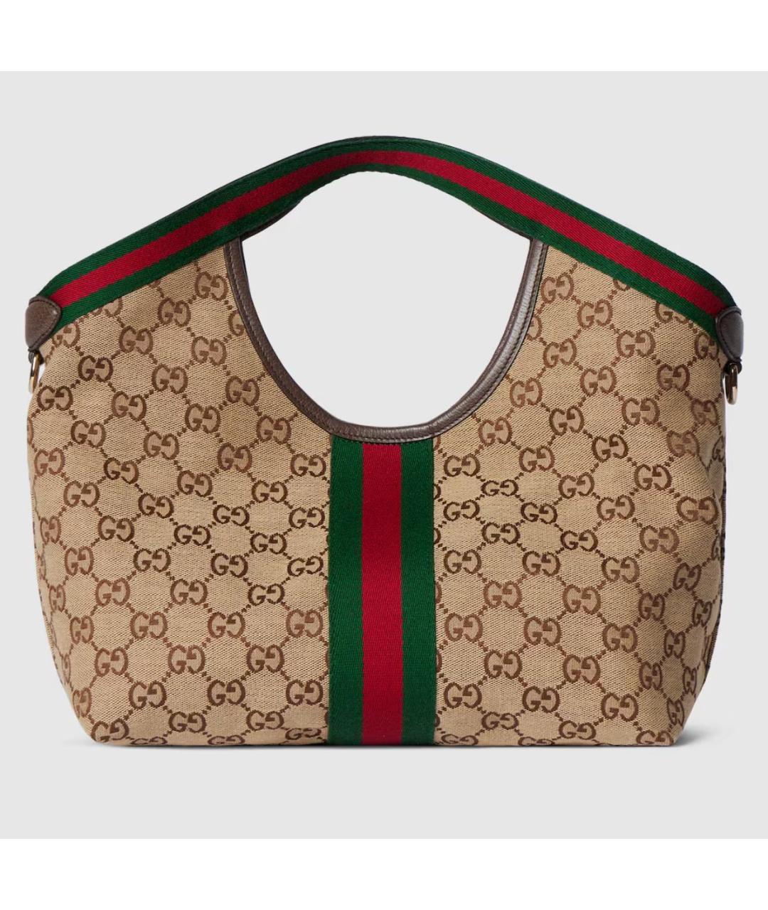 GUCCI Бежевая хлопковая сумка через плечо, фото 7