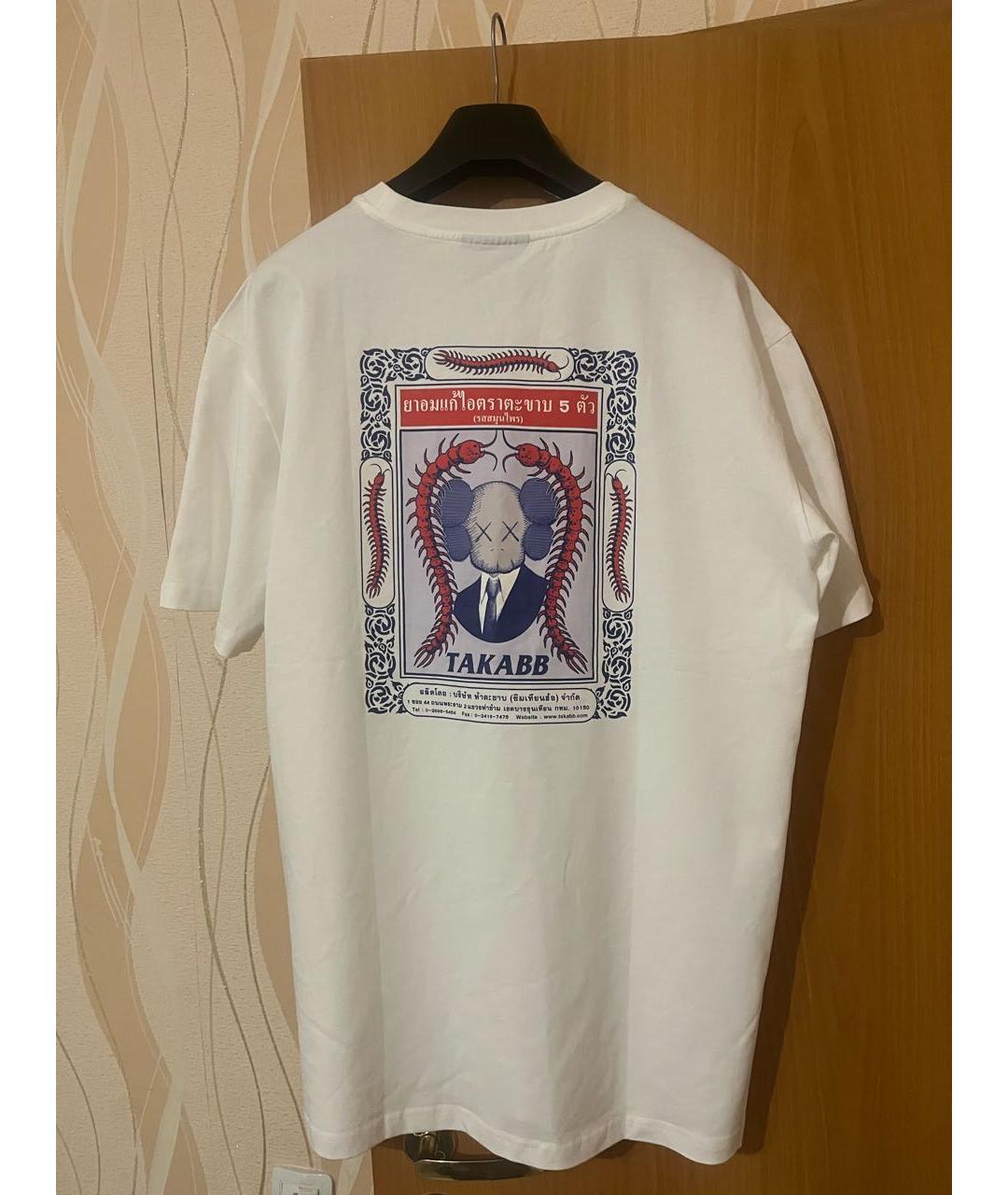 KAWS Белая хлопковая футболка, фото 2