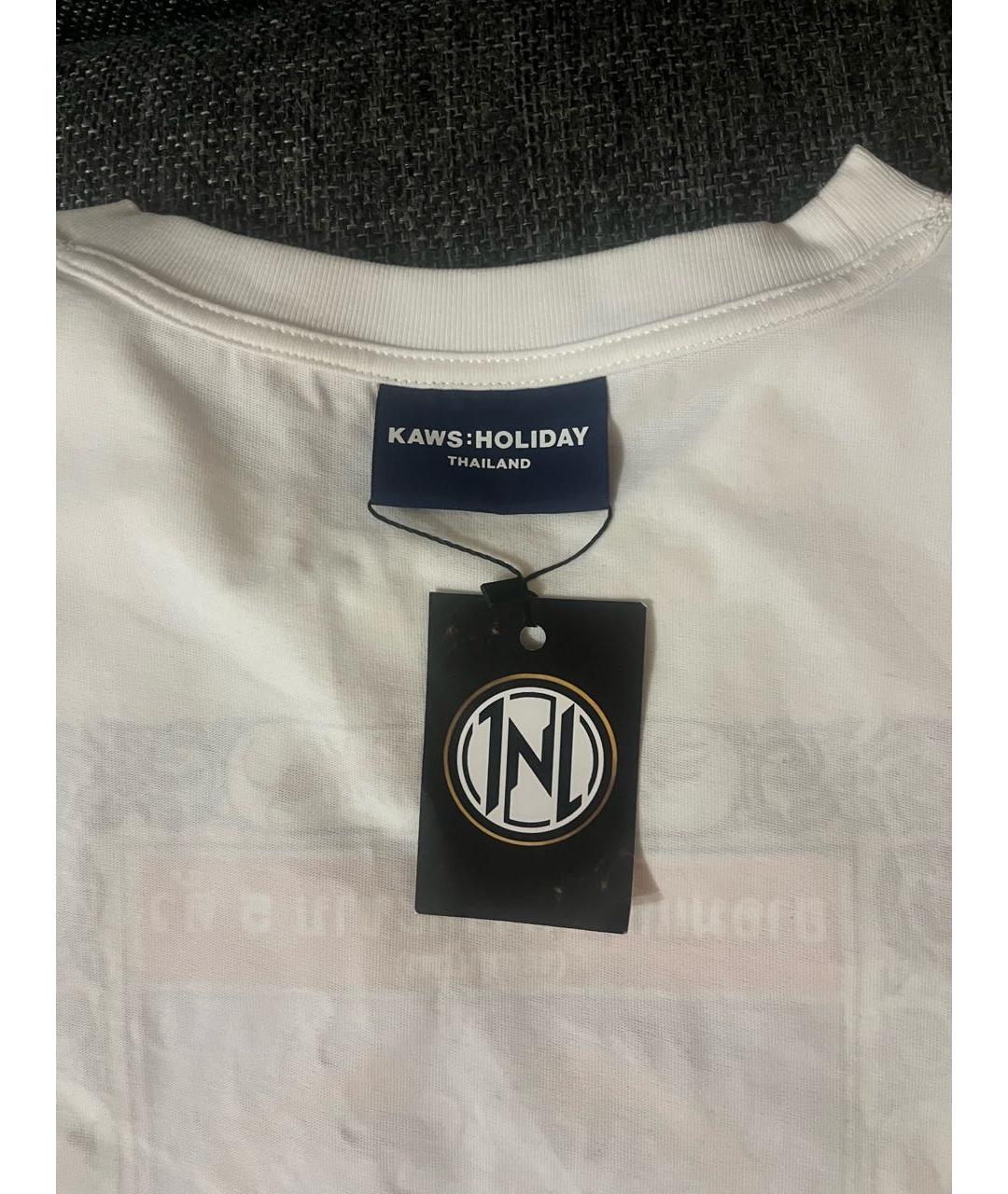 KAWS Белая хлопковая футболка, фото 3