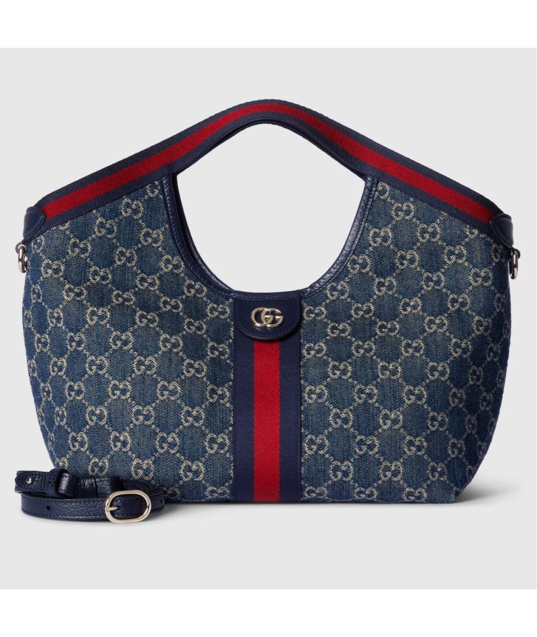 GUCCI Синяя деним сумка через плечо, фото 6