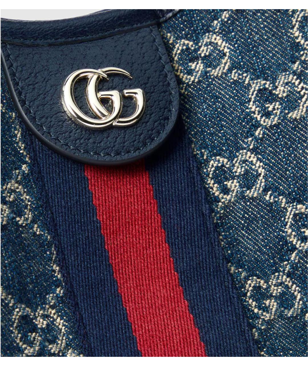 GUCCI Синяя деним сумка через плечо, фото 5