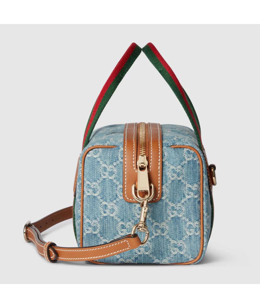GUCCI Голубая деним сумка через плечо, фото 5