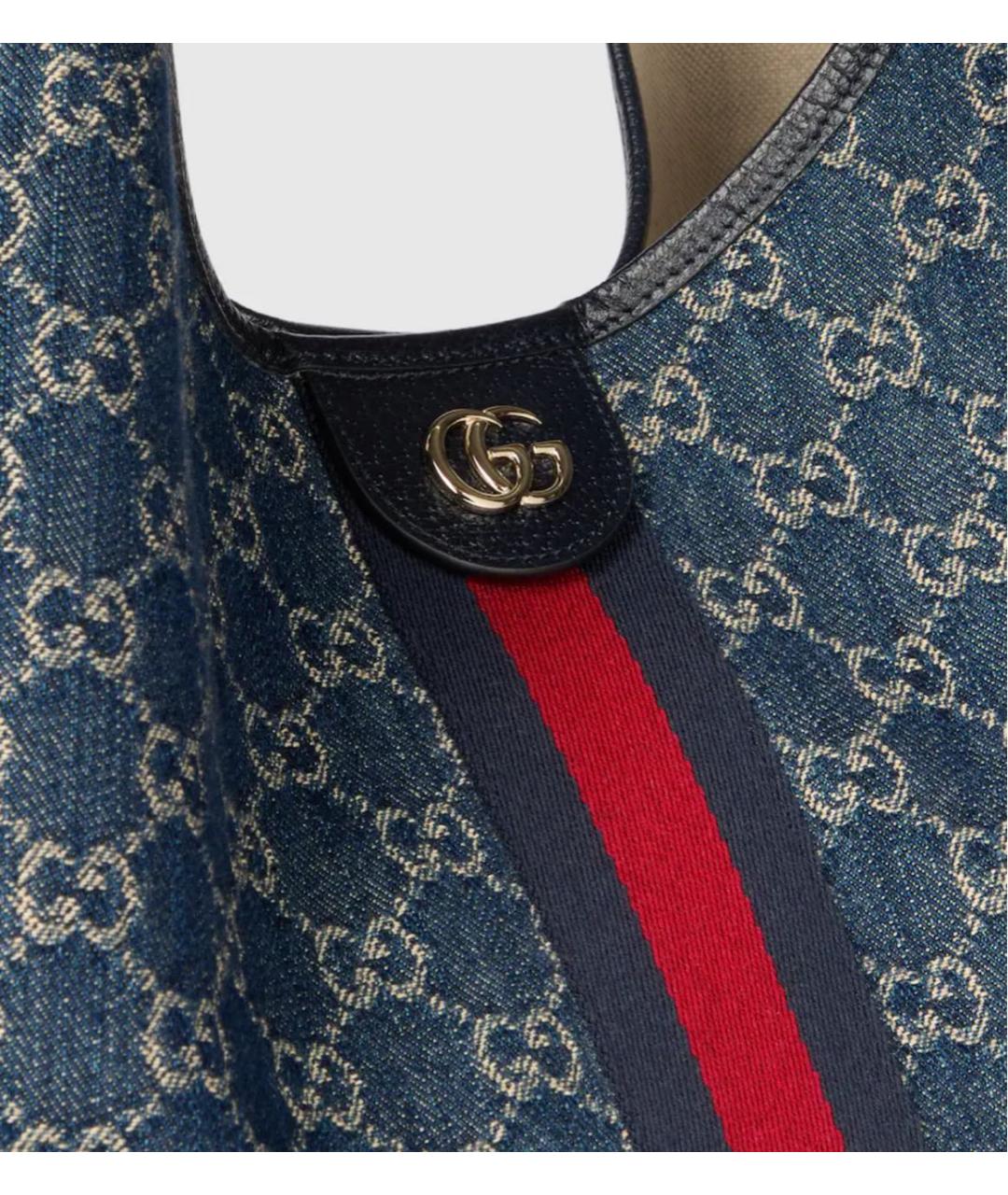 GUCCI Синяя деним сумка через плечо, фото 8
