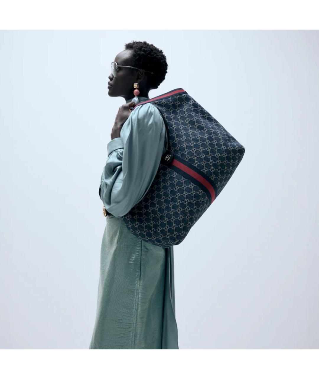 GUCCI Синяя деним сумка через плечо, фото 4