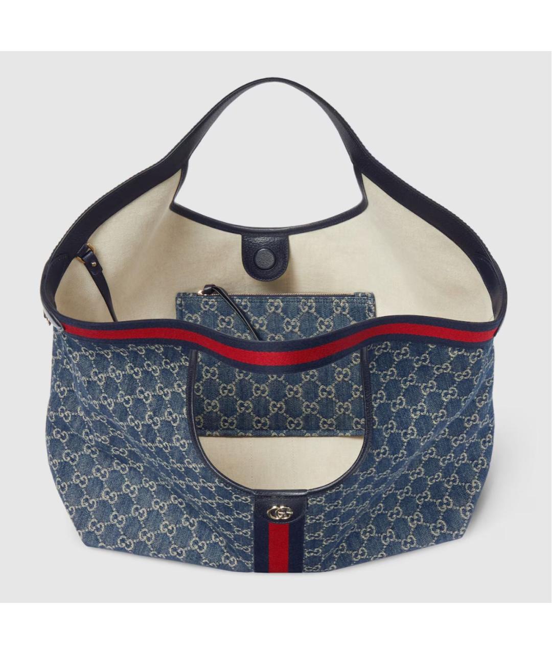 GUCCI Синяя деним сумка через плечо, фото 7