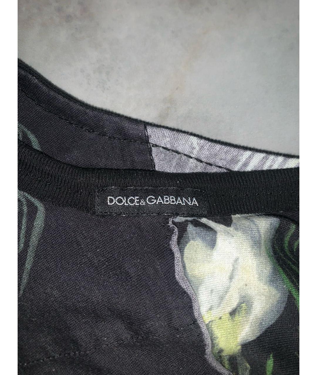 DOLCE&GABBANA Зеленая хлопковая футболка, фото 4