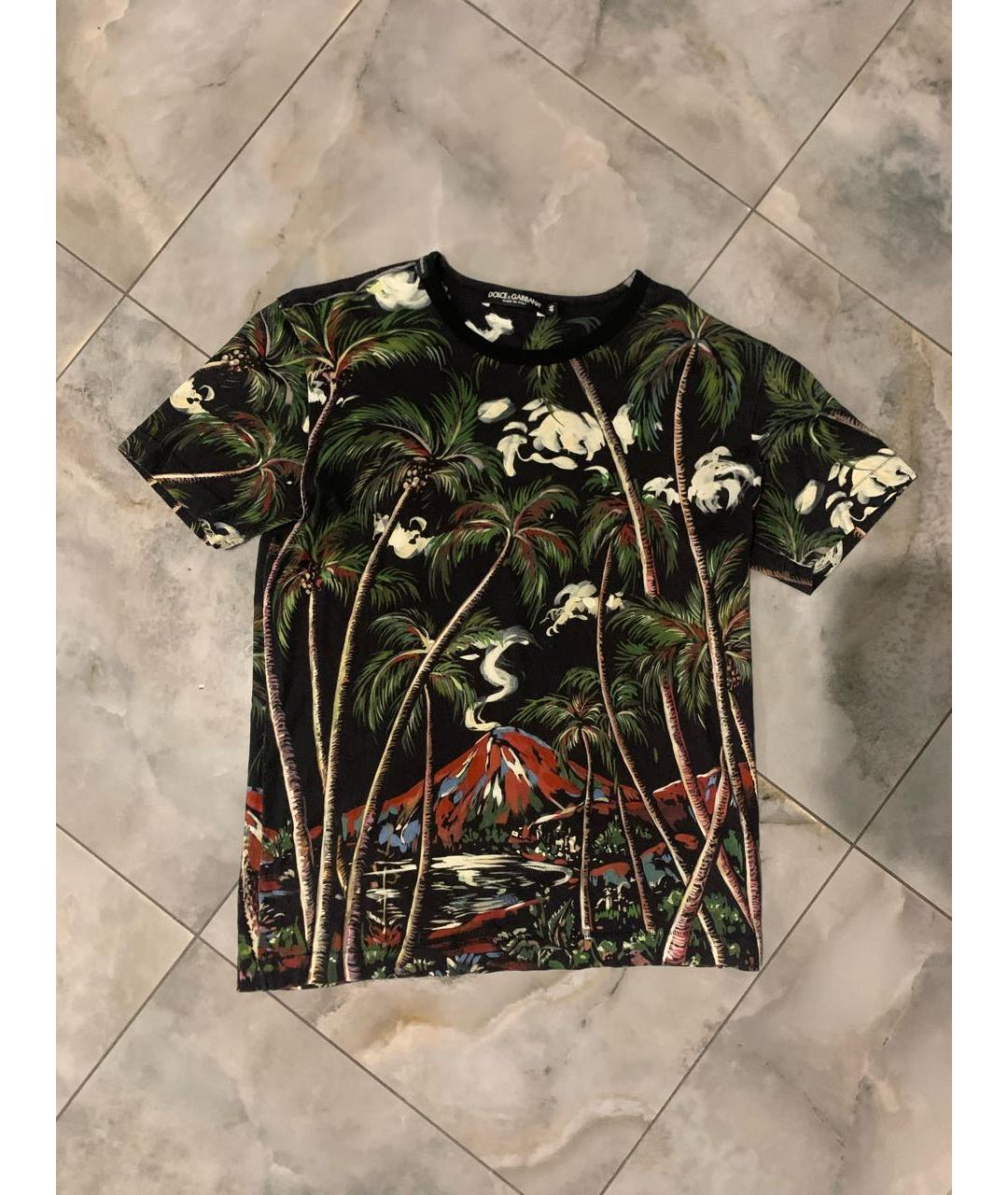 DOLCE&GABBANA Зеленая хлопковая футболка, фото 5