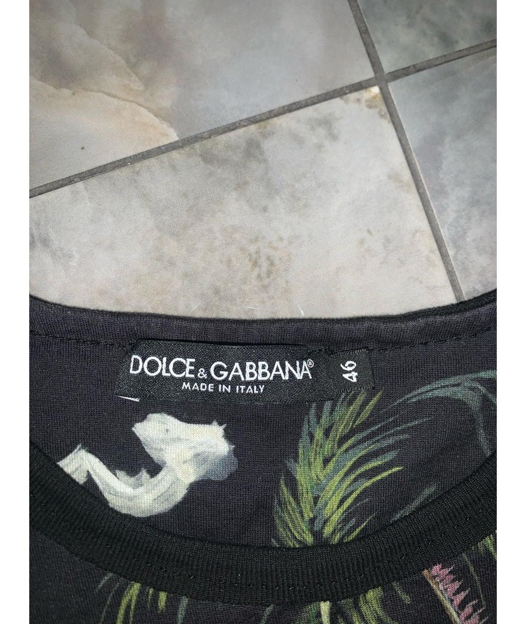 DOLCE&GABBANA Зеленая хлопковая футболка, фото 3