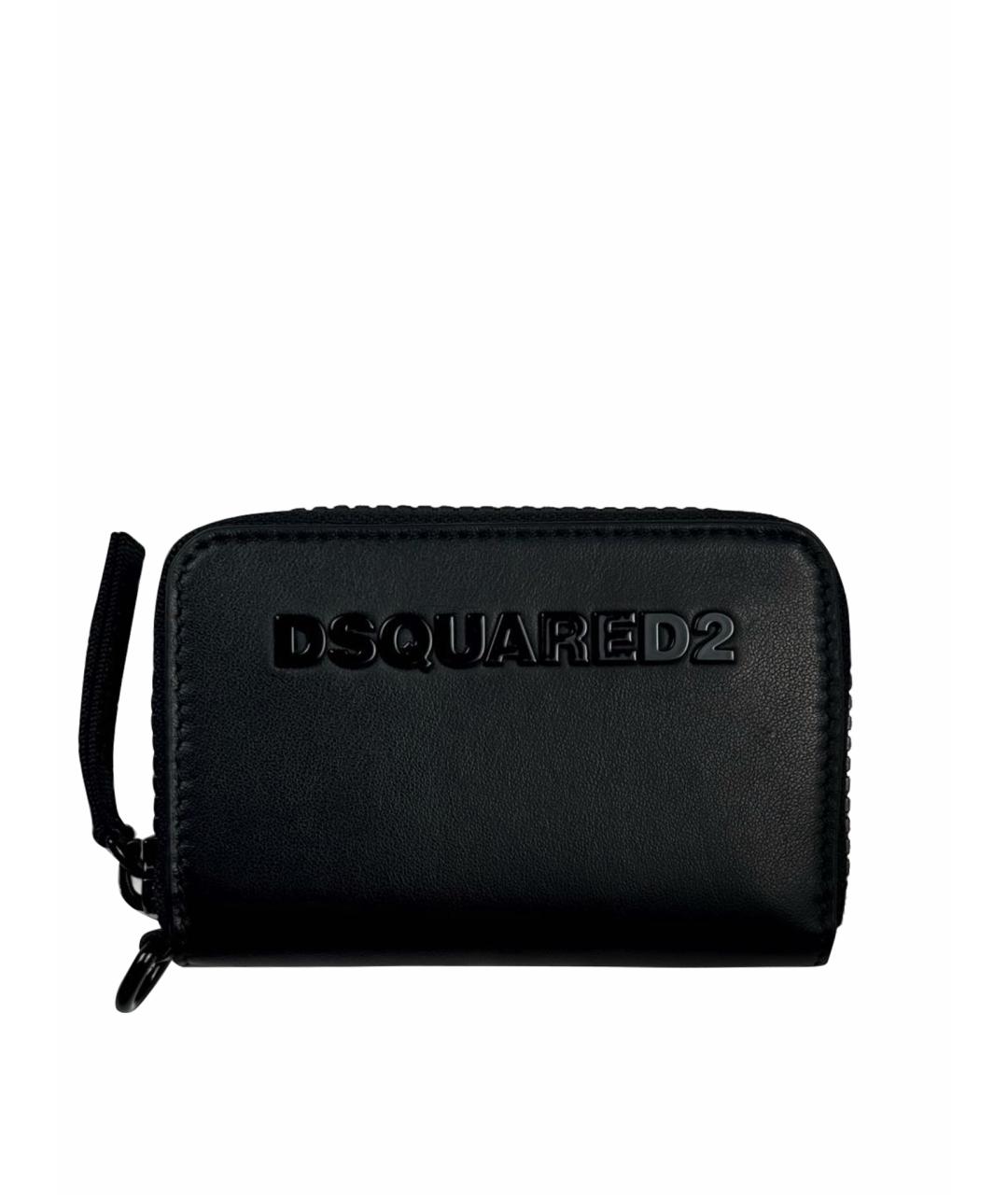 DSQUARED2 Черный кожаный кошелек, фото 1