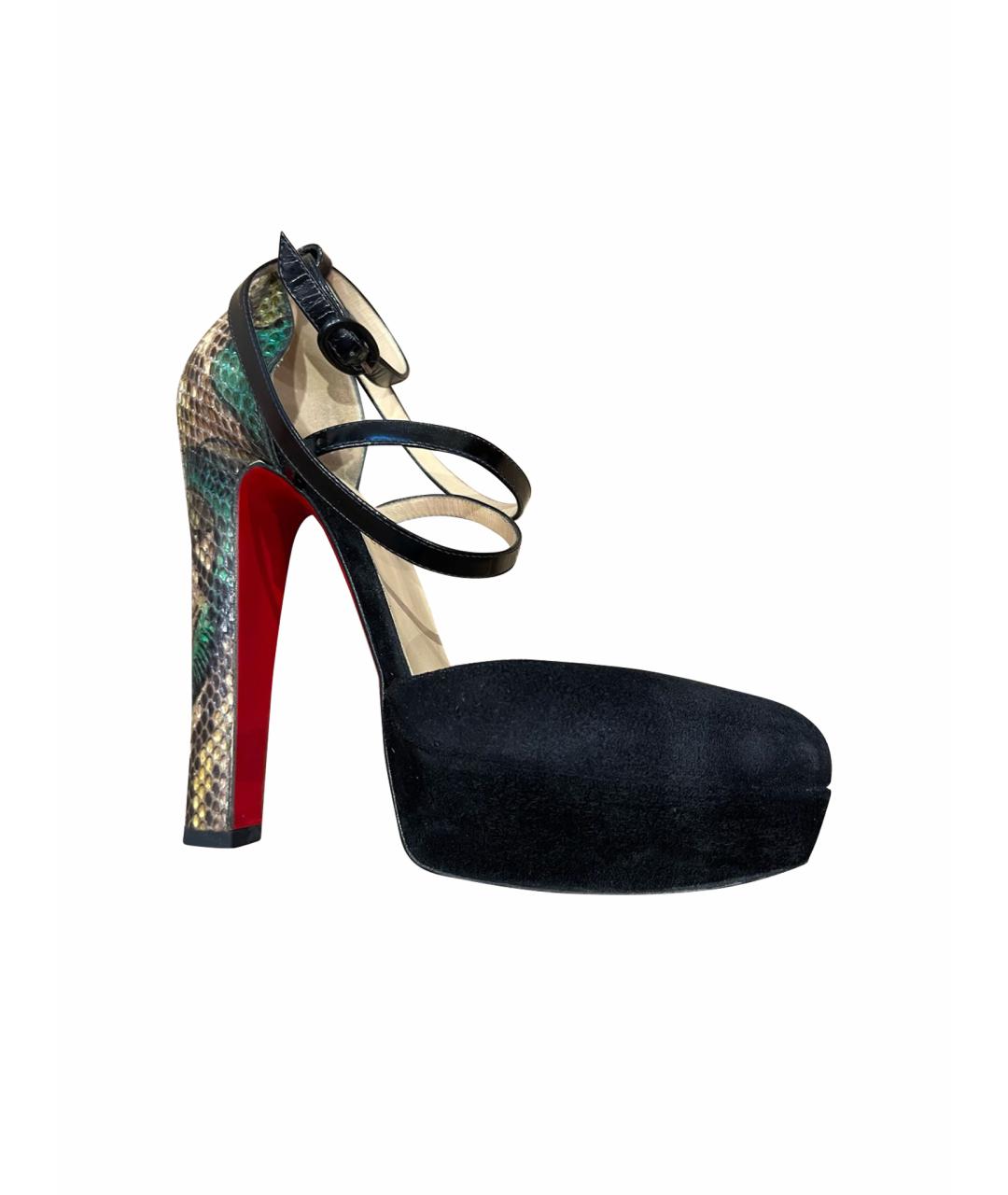 CHRISTIAN LOUBOUTIN Черные замшевые туфли, фото 1