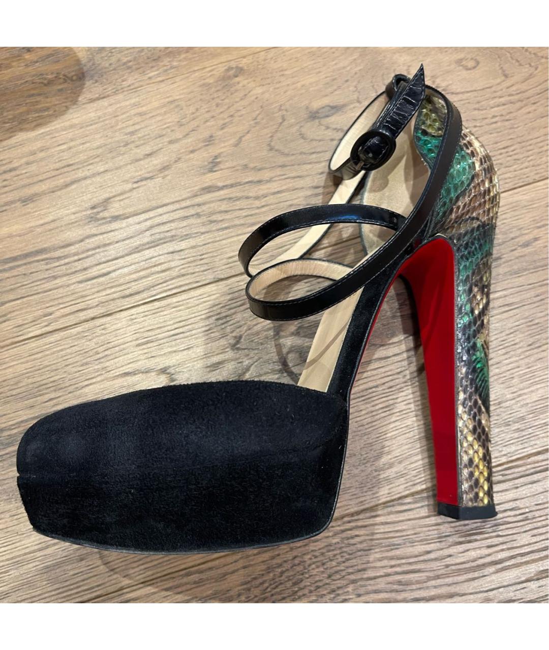 CHRISTIAN LOUBOUTIN Черные замшевые туфли, фото 7