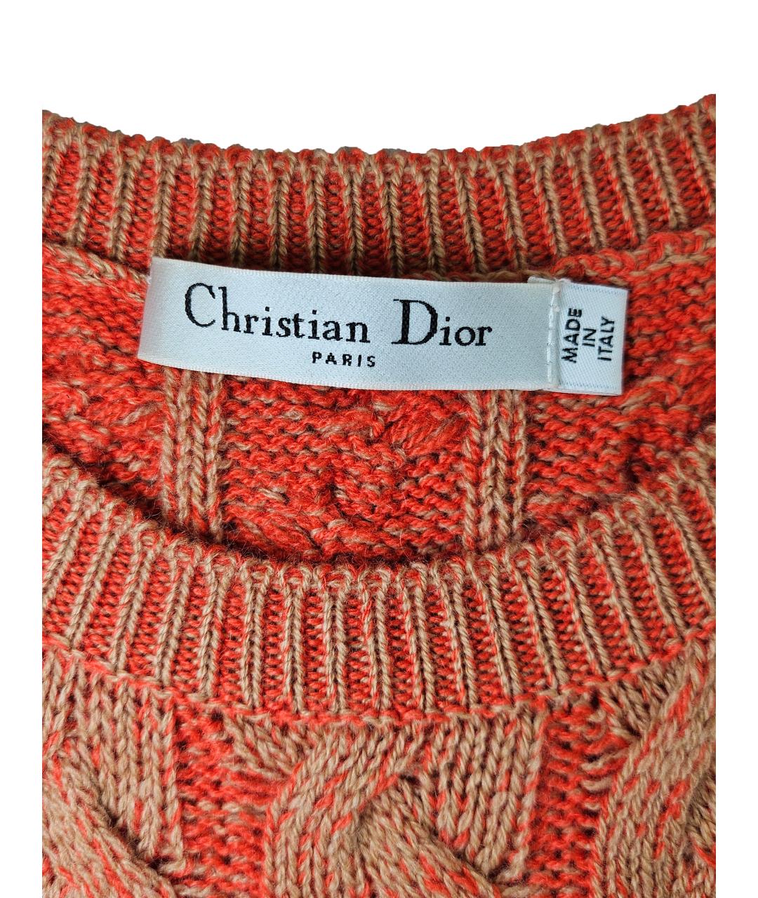 CHRISTIAN DIOR Оранжевая кашемировая жилетка, фото 5