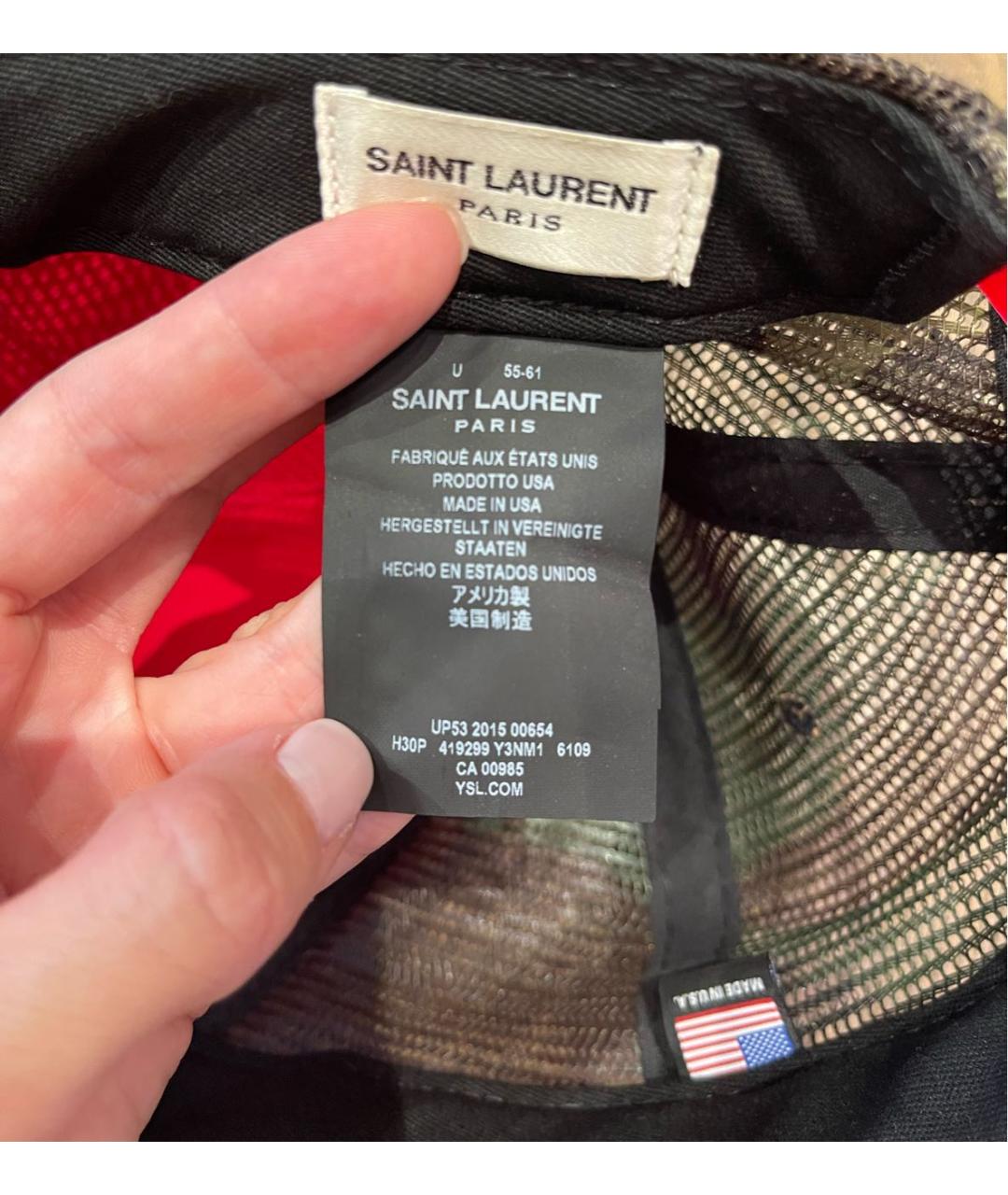 SAINT LAURENT Красная кепка, фото 4