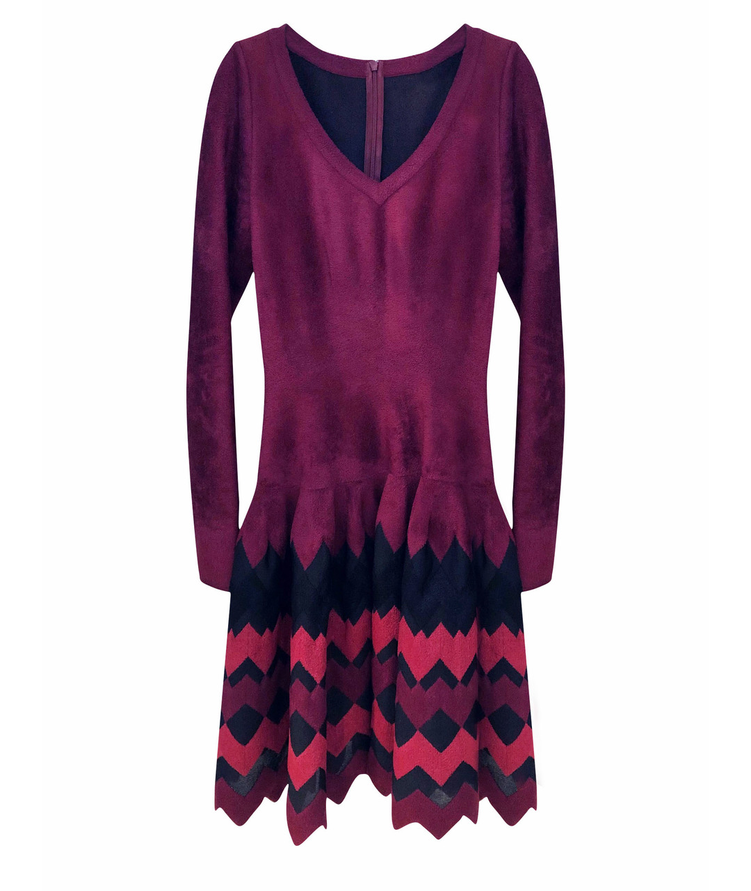 ALAIA Бордовое шелковое коктейльное платье, фото 1
