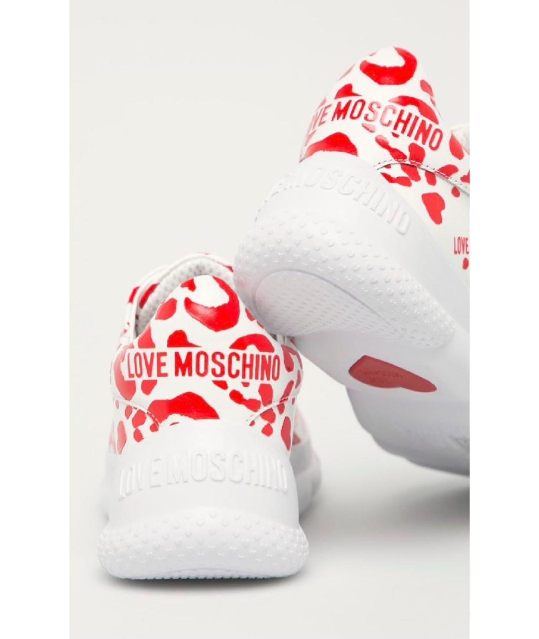 LOVE MOSCHINO Мульти кожаные кроссовки, фото 3