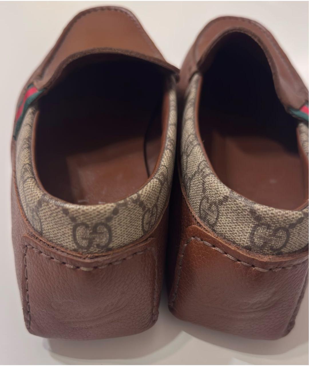 GUCCI Коричневые кожаные мокасины, фото 4