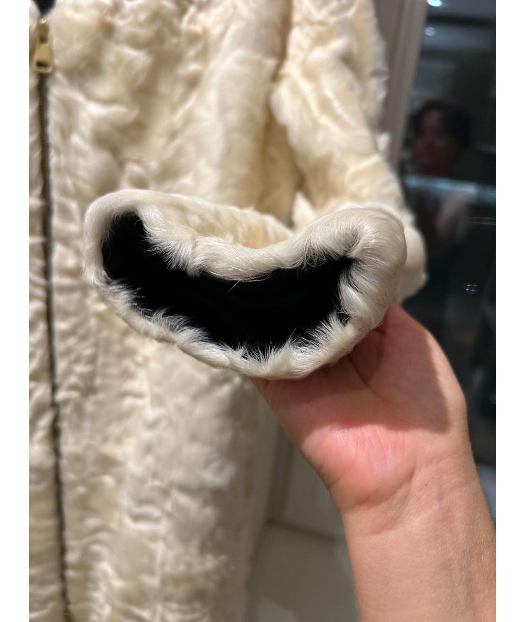 LANVIN Белая меховая шуба, фото 6