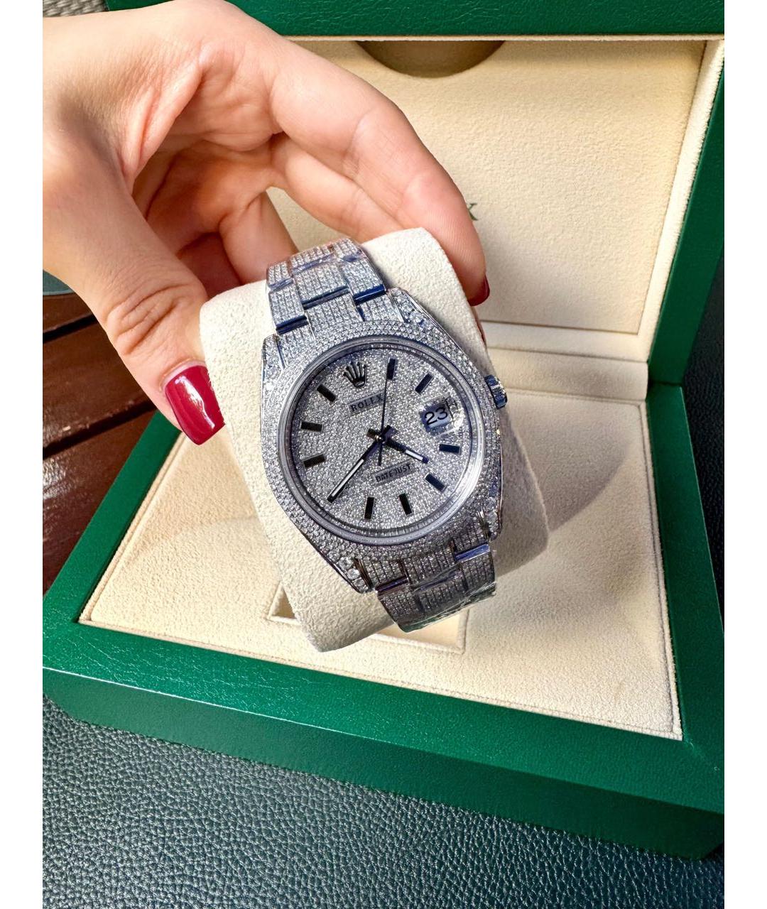 ROLEX Серебряные часы, фото 5