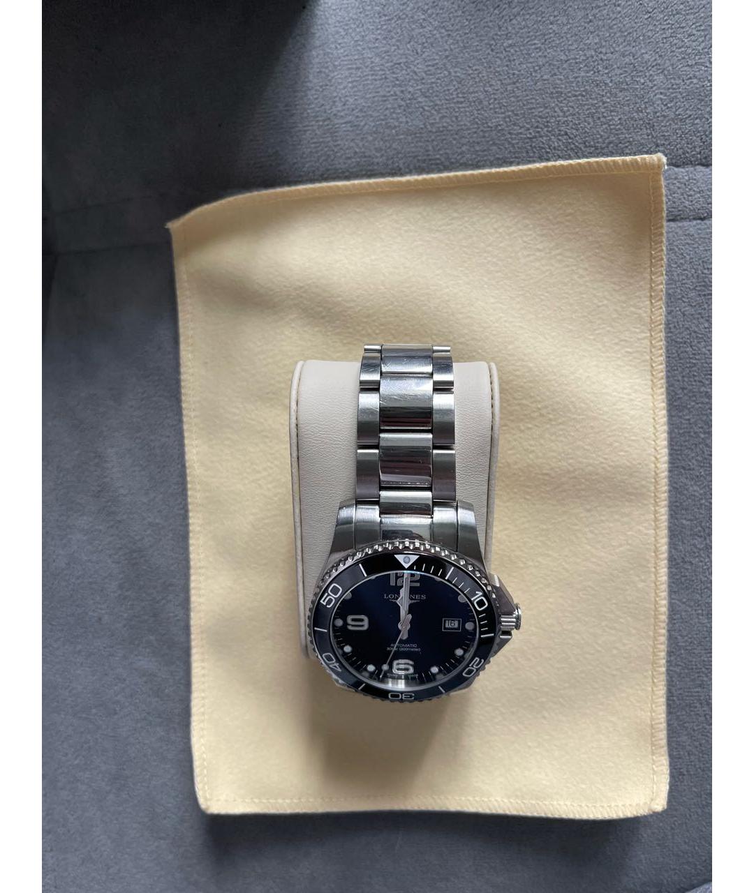 LONGINES Черные стальные часы, фото 3