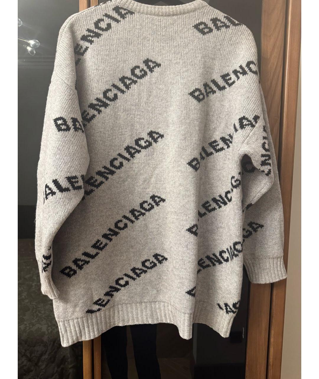 BALENCIAGA Серый шерстяной джемпер / свитер, фото 3