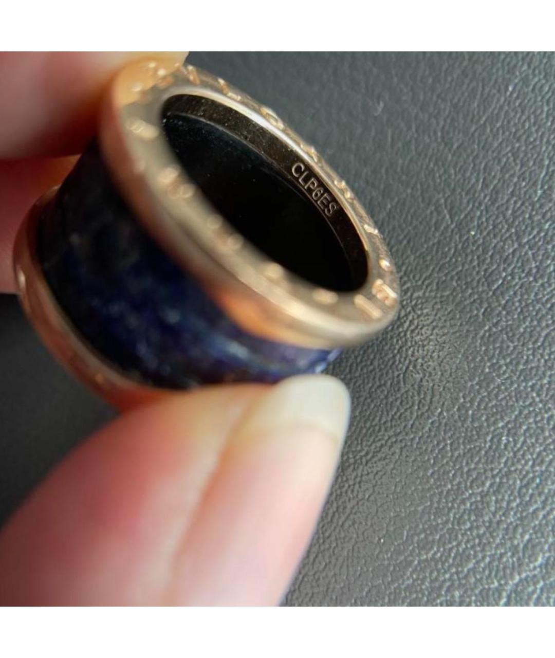 BVLGARI Синее кольцо из розового золота, фото 8