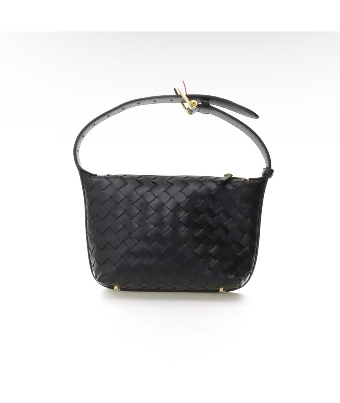 BOTTEGA VENETA Черная кожаная сумка с короткими ручками, фото 9