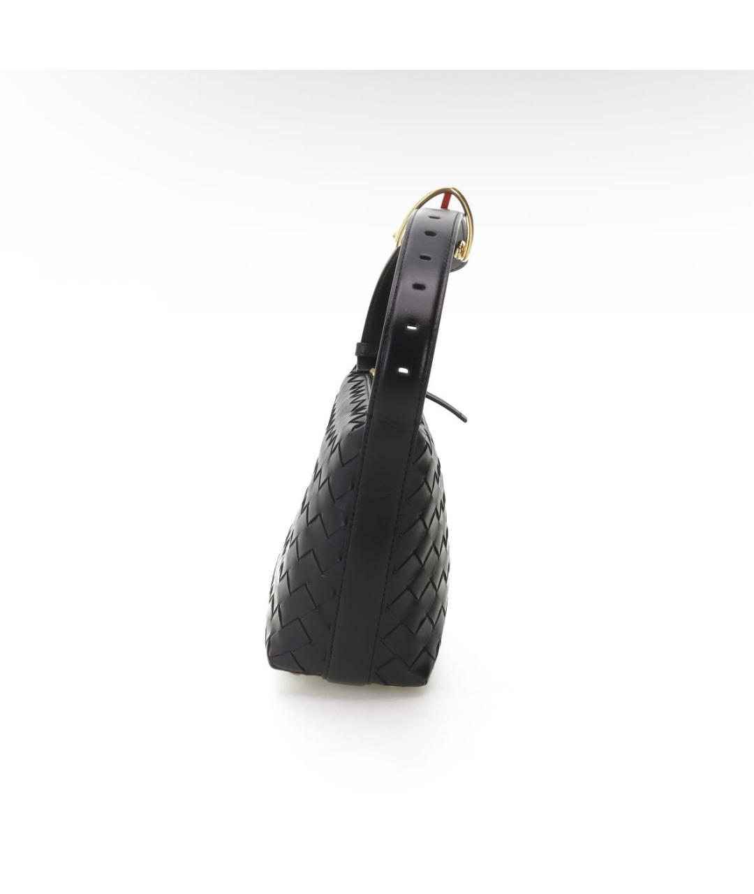 BOTTEGA VENETA Черная кожаная сумка с короткими ручками, фото 4
