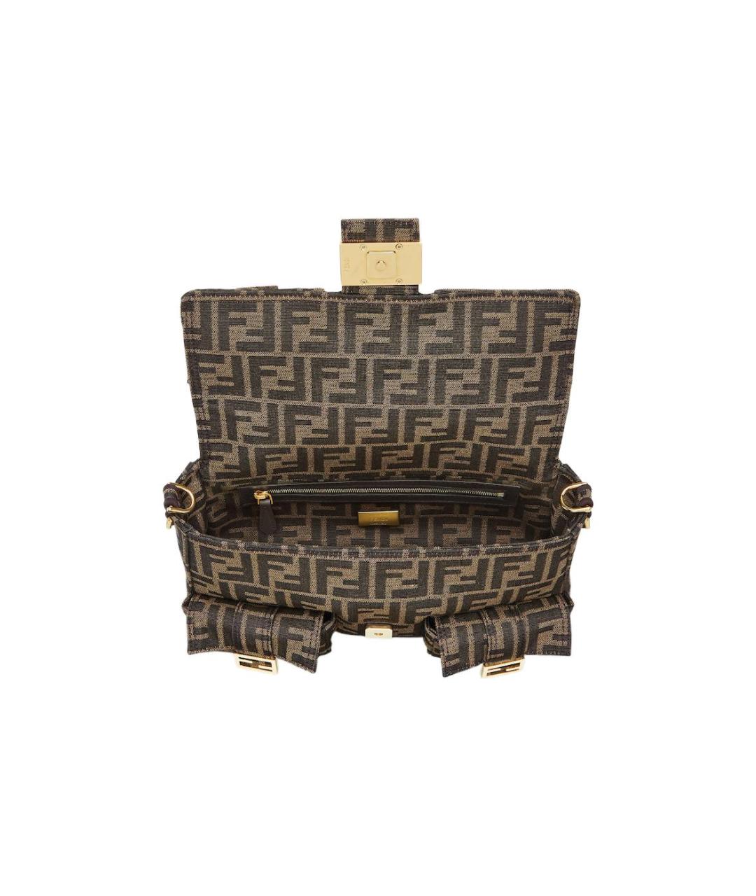 FENDI Коричневая сумка через плечо, фото 3