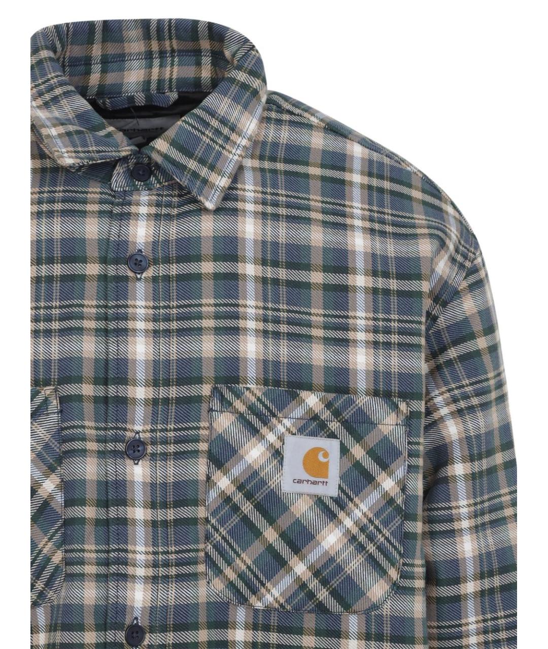 CARHARTT WIP Синяя хлопковая кэжуал рубашка, фото 3