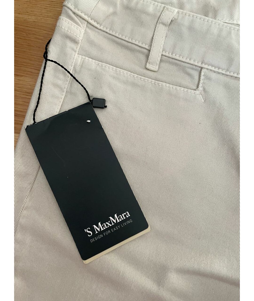 'S MAX MARA Бежевые хлопко-эластановые прямые джинсы, фото 4