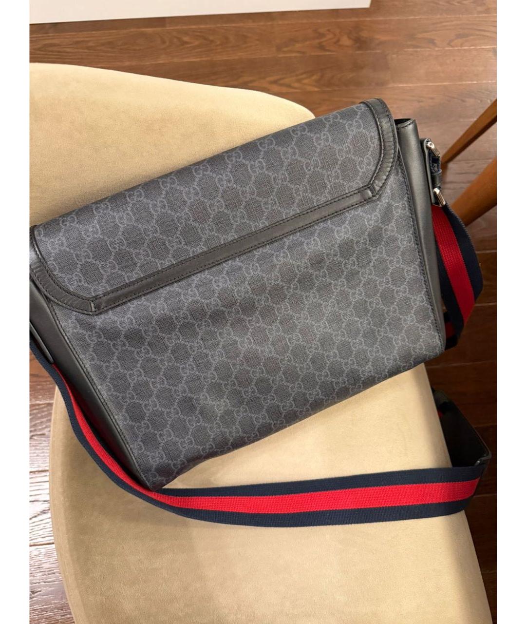 GUCCI Антрацитовая сумка на плечо, фото 4