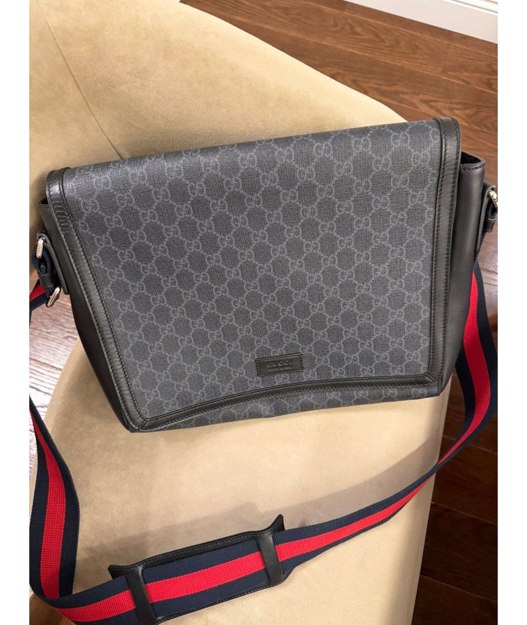 GUCCI Антрацитовая сумка на плечо, фото 2