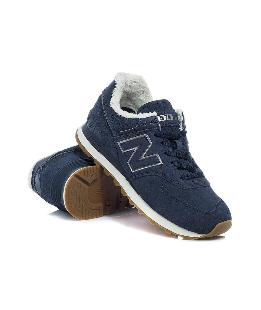 NEW BALANCE Темно-синие замшевые низкие кроссовки / кеды, фото 6