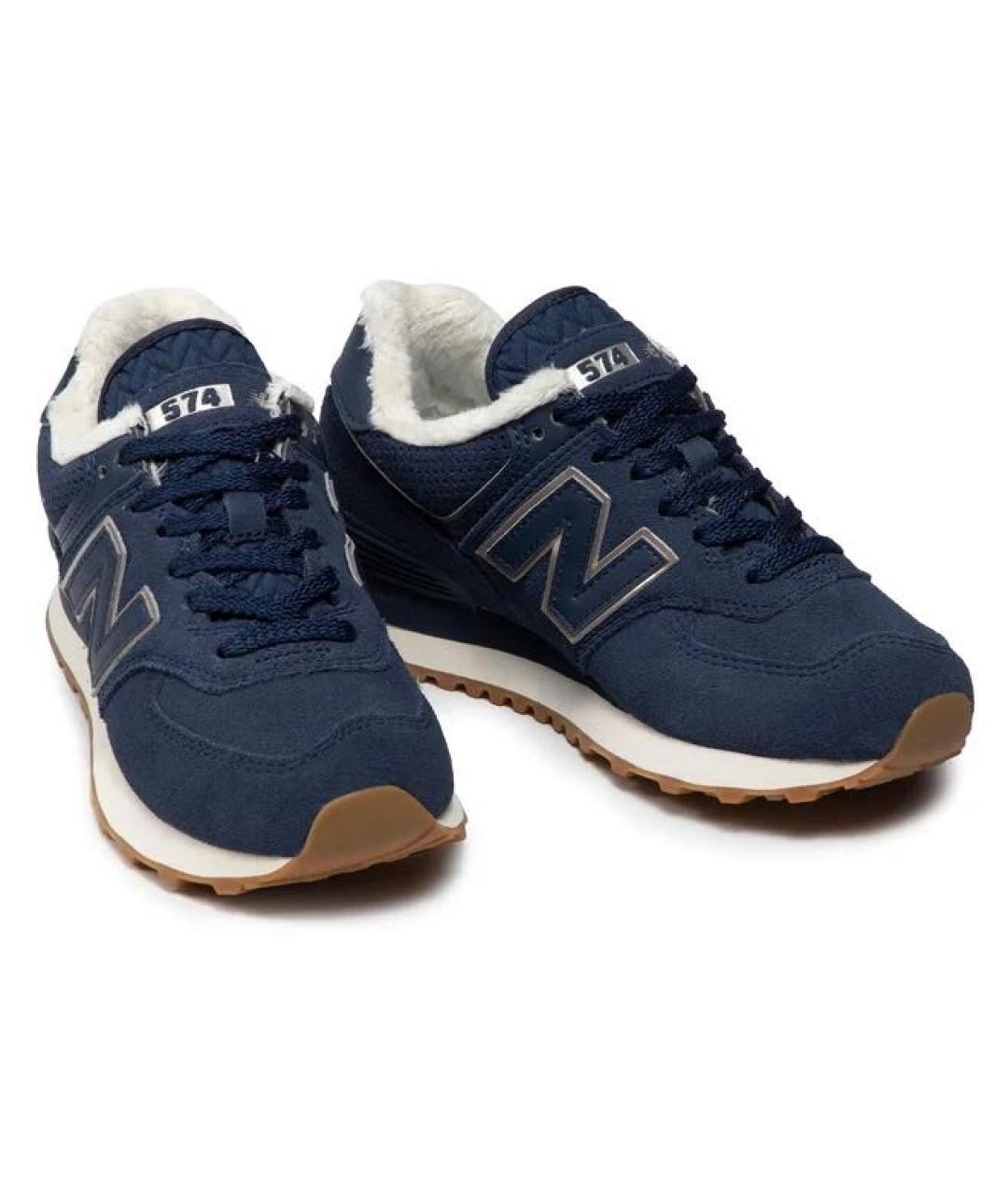 NEW BALANCE Темно-синие замшевые низкие кроссовки / кеды, фото 2