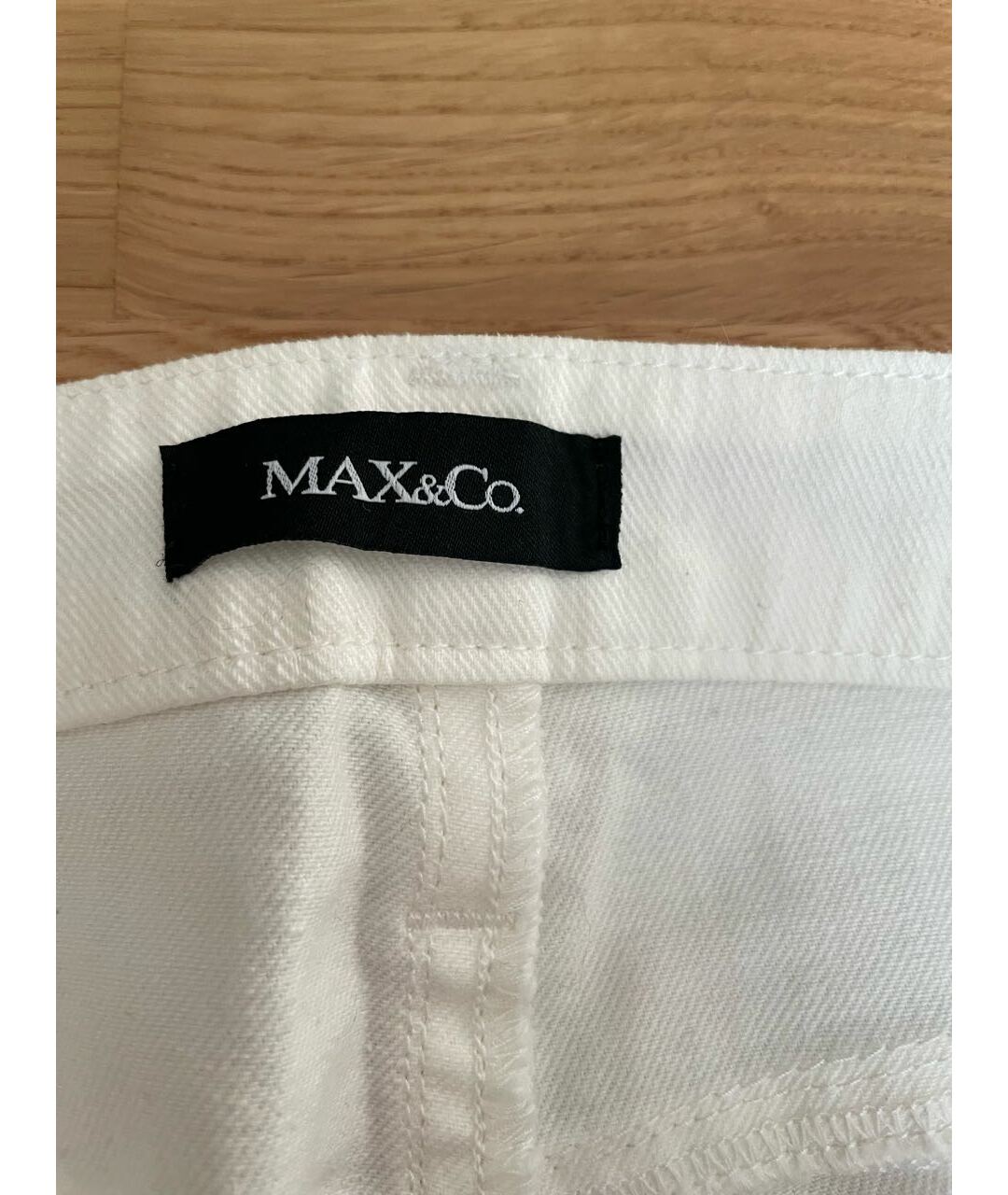 MAX&CO Белые хлопко-эластановые джинсы слим, фото 3