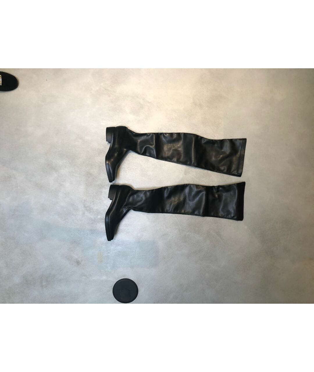STELLA MCCARTNEY Черные ботфорты из искусственной кожи, фото 6